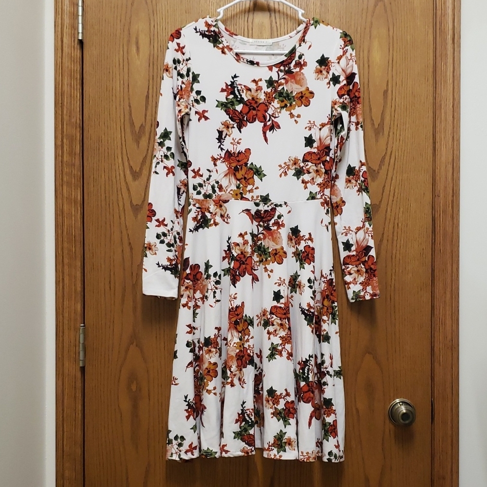 Reborn J Red and White Bishop Sleeve Sundress